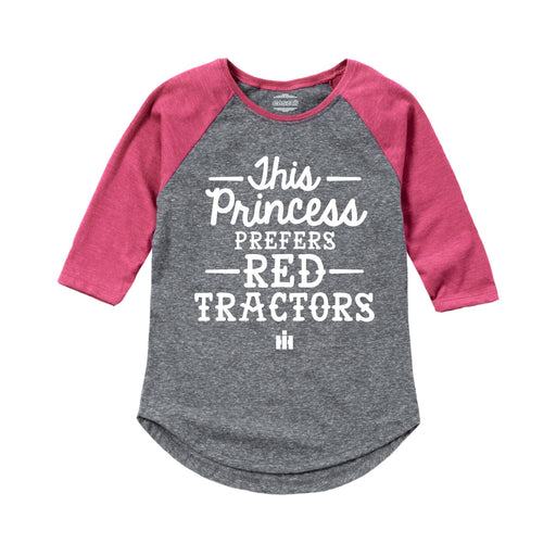 International Harvester™ - This Princess Prefers Red Tractors - Toddler Girl Raglan