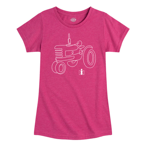 International Harvester™ - Continuous Line Tractor - Youth & Toddler Girls Short Sleeve T-Shirt