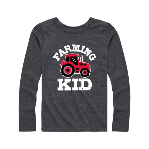 Farming Kid - Youth Girl Long Sleeve T-Shirt