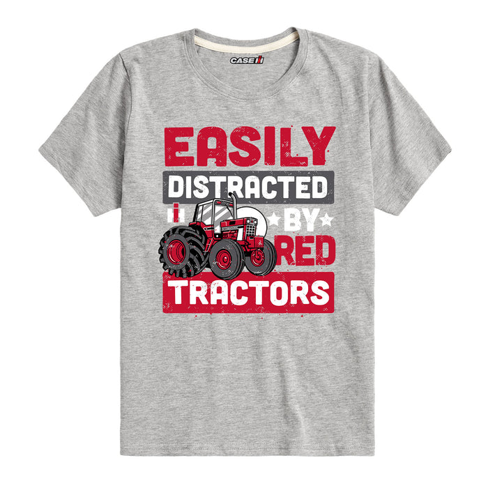 Easily Distracted Red Tractors Kids Short Sleeve Tee