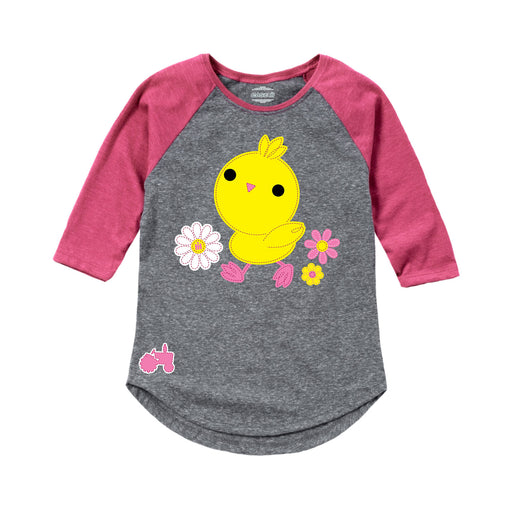 International Harvester™ - Stitch Chick With Flowers - Toddler Girl Raglan