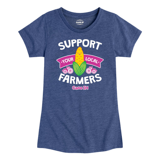 Case IH™ - Support Your Local Farmers - Youth & Toddler Girls Short Sleeve T-Shirt