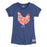 International Harvester™ - Floral Print Chicken - Youth & Toddler Girls Short Sleeve T-Shirt