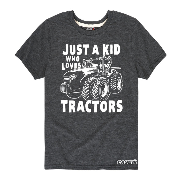Case IH™ - Just A Kid Who Loves Tractors - Youth & Toddler Short Sleeve T-Shirt