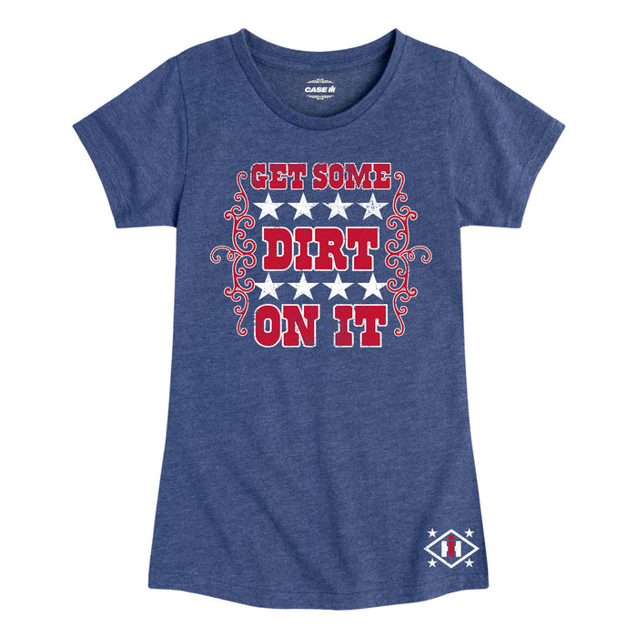 Case IH™ - Get Some Dirt On It - Youth & Toddler Girls Short Sleeve T-Shirt