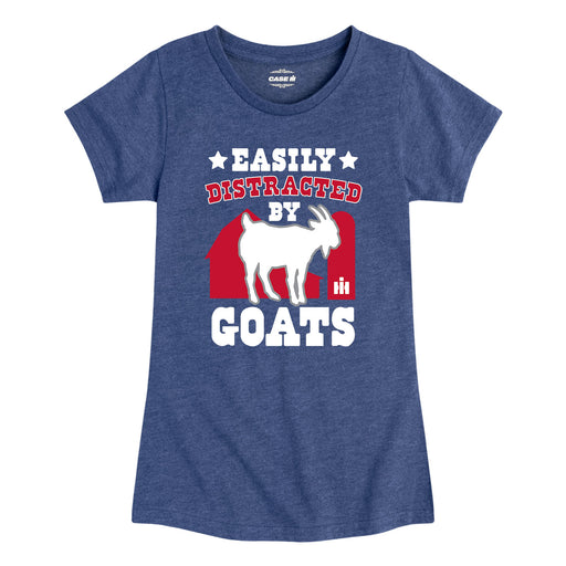 International Harvester™ - Easily Distracted Goats - Youth & Toddler Girls Short Sleeve T-Shirt