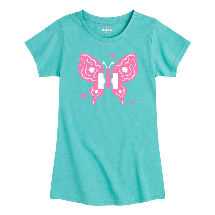 International Harvester™ - Butterfly - Youth & Toddler Girls Short Sleeve T-Shirt