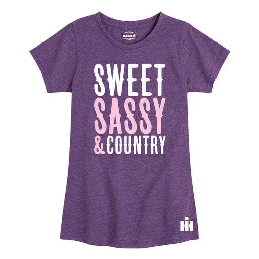 International Harvester™ - Sweet Sassy And Country - Youth & Toddler Girls Short Sleeve T-Shirt