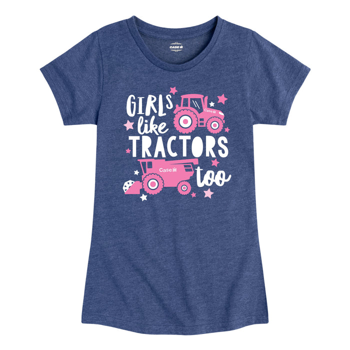 Case IH™ - Girls Like Tractors Too - Youth & Toddler Girls Short Sleeve T-Shirt