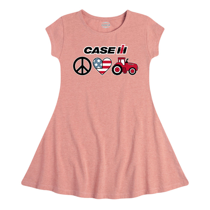 Peace Love Tractor Kids Fit and Flare Dress — Country Casuals