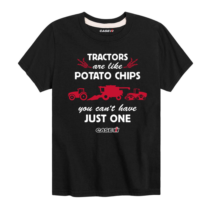 Tractor Potato Chip Cant Have Just One Boys Short Sleeve Tee