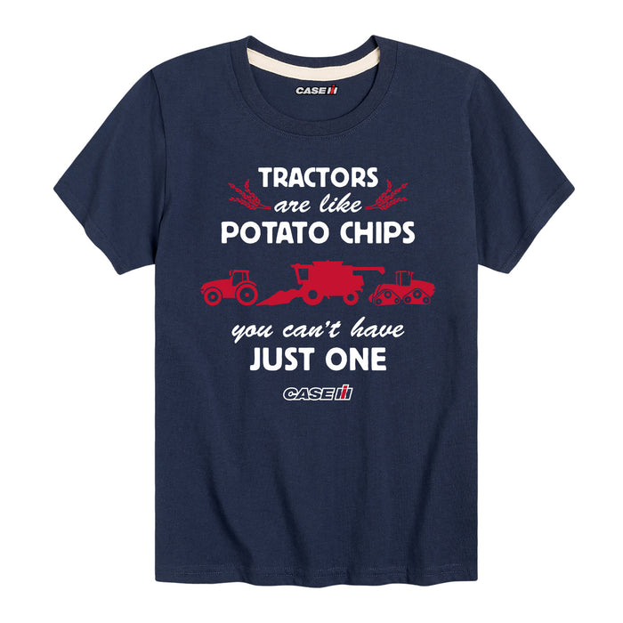 Tractor Potato Chip Cant Have Just One Boys Short Sleeve Tee