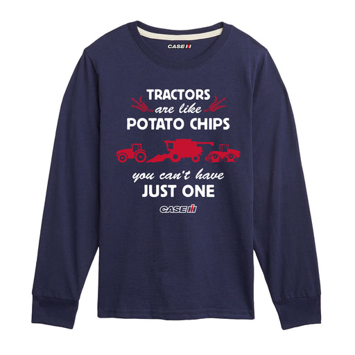Tractor Potato Chip Cant Have Just One Kids Long Sleeve Tee