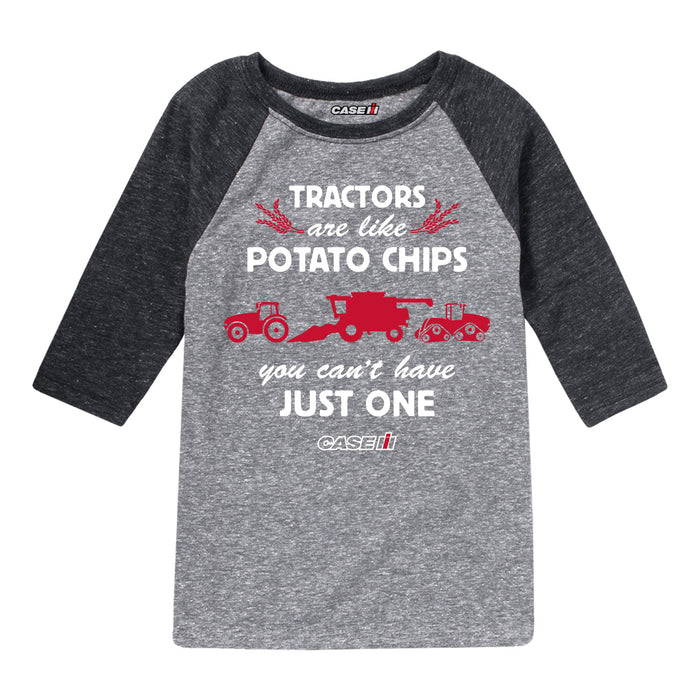 Tractor Potato Chip Cant Have Just One Boys Raglan