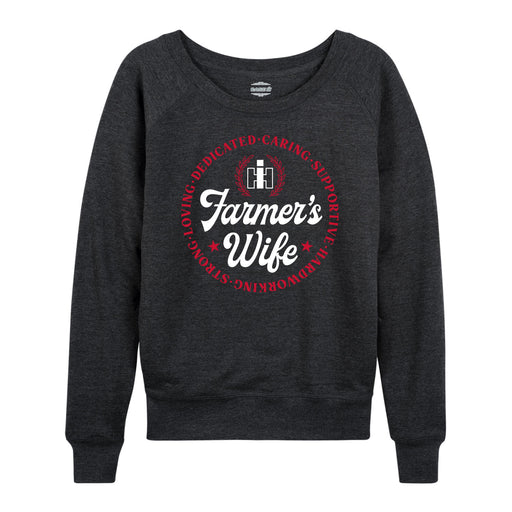 IH Farmers Wife Terms Womens French Terry Pullover