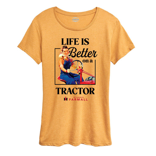 IH Life is Better On A Tractor Womens Short Sleeve Tee