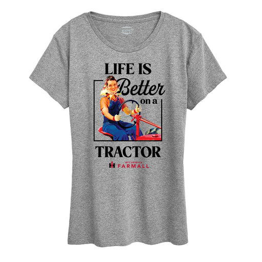 IH Life is Better On A Tractor Womens Short Sleeve Tee