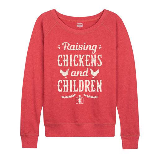 IH Raising Chickens And Children Womens French Terry Pullover