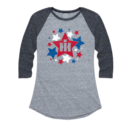 Scattered Stars IH Cut Out Womens Raglan