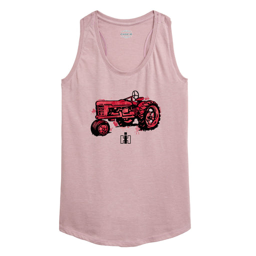 IH Watercolor Tractor Womens Racerback Tank