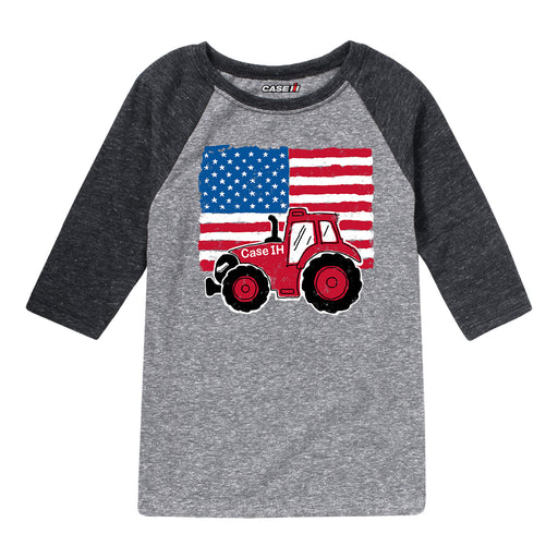 American Flag and Tractor Kids Raglan