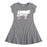Flower Silhouette Cow Girls Fit and Flare Dress