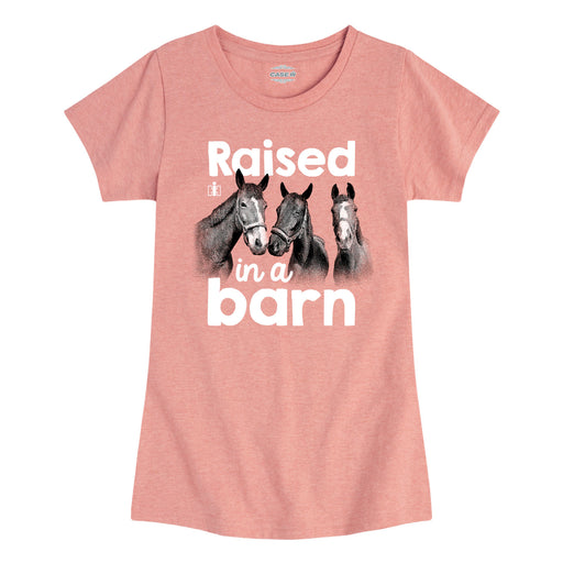 Raised in a Barn Girls Fitted Short Sleeve Tee