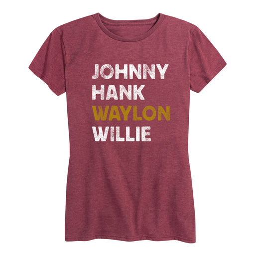 Johnny Hank Waylon Willie - Women's Short Sleeve T-Shirt
