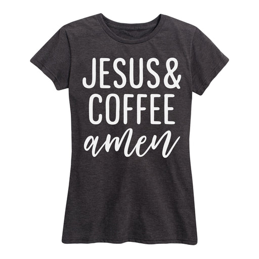 Jesus And Coffee Amen - Women's Short Sleeve T-Shirt