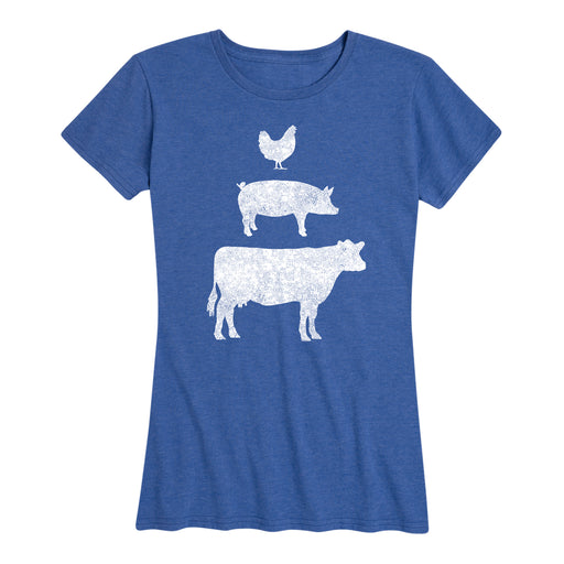 Stacked Farm Animals - Women's Short Sleeve T-Shirt