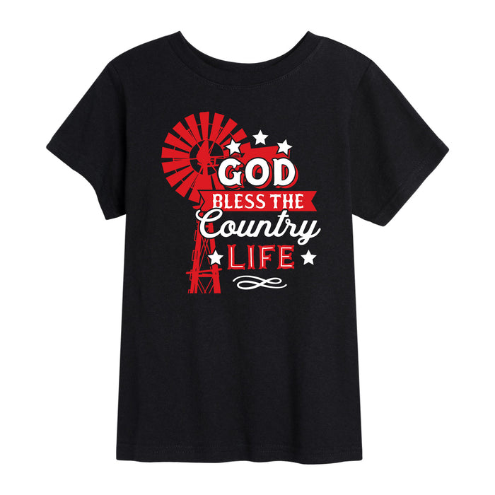 God Bless The Country Life - Youth Short Sleeve T-Shirt