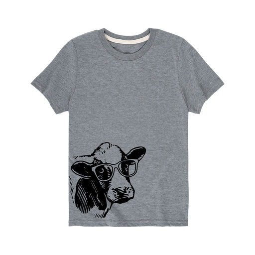 Cow In Glasses - Toddler Short Sleeve T-Shirt