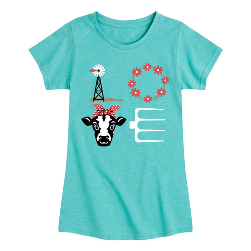 LOVE Cow - Youth & Toddler Girls Short Sleeve T-Shirt