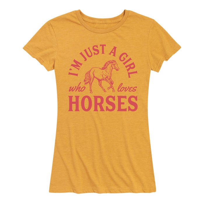 Just A Girl Who Loves Horses - Women's Short Sleeve T-Shirt