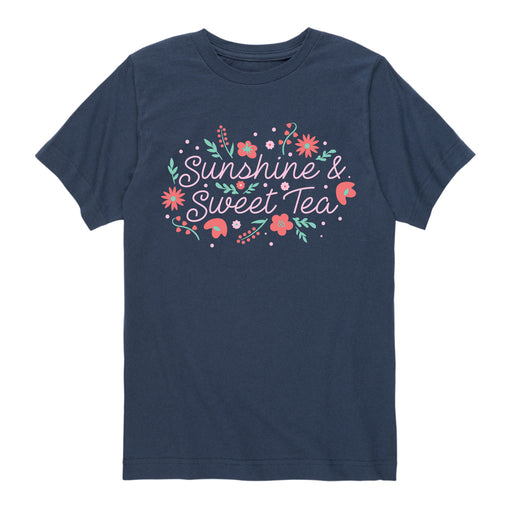 Sunshine And Swet Tea-Youth Girl Short Sleeve T-Shirt