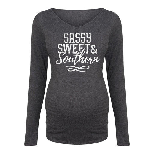 Sassy Sweet And Southern - Maternity Long Sleeve T-Shirt