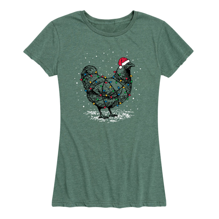 Chicken With Christmas Lights - Women's Short Sleeve T-Shirt