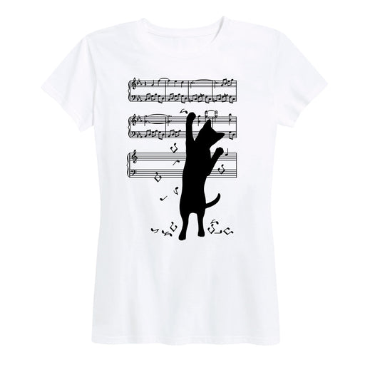 Cat Playing Music - Women's Short Sleeve T-Shirt