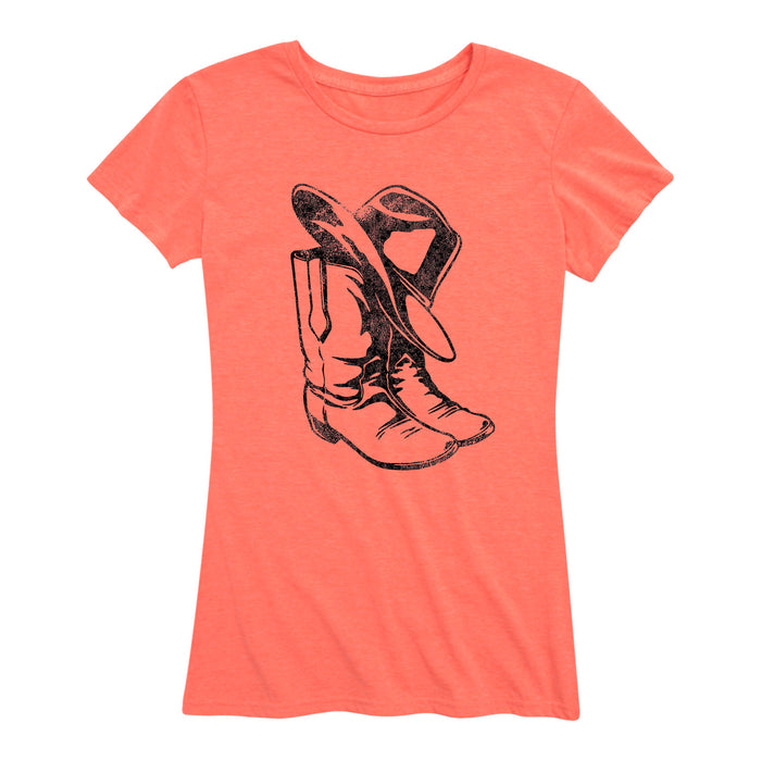 Cowboy Hat And Boots - Women's Short Sleeve T-Shirt